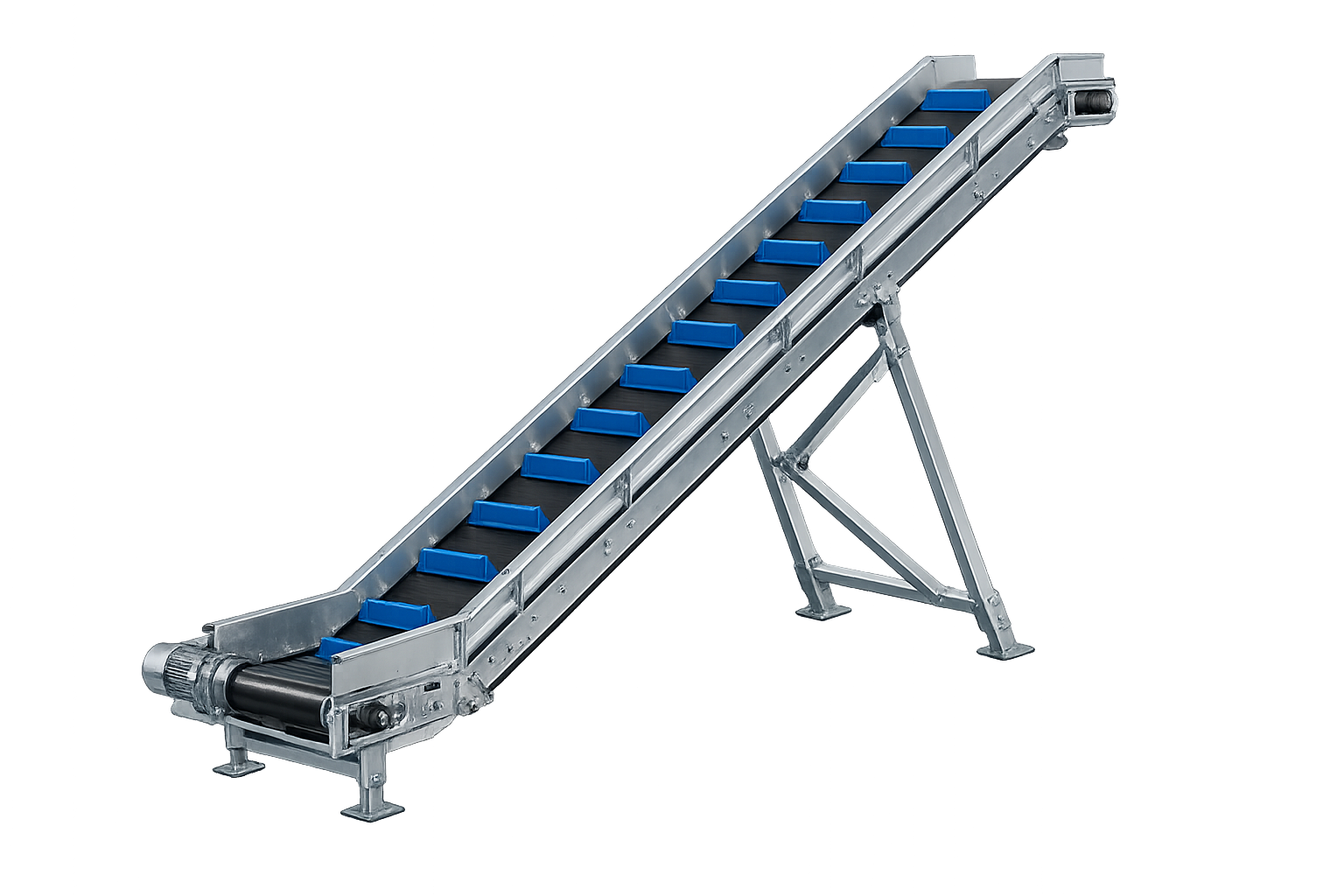 Nastro trasportatore inclinato con palette per materiale sfuso - Mecna Move